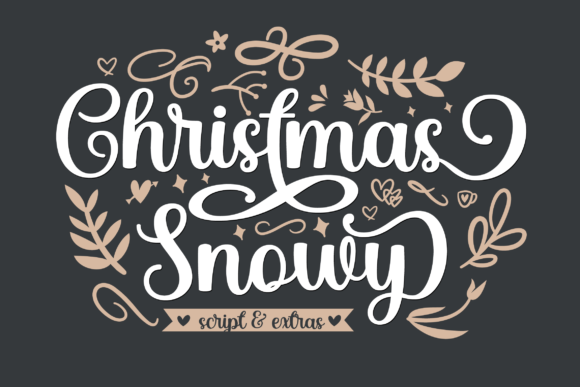 Christmas Snowy Font for Web Design