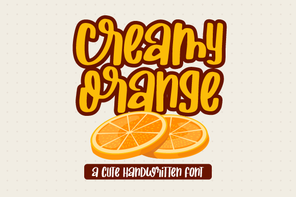 Creamy Orange Font for Creative Design