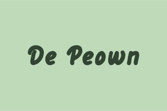 De Peown: A Sweet Handwritten Font