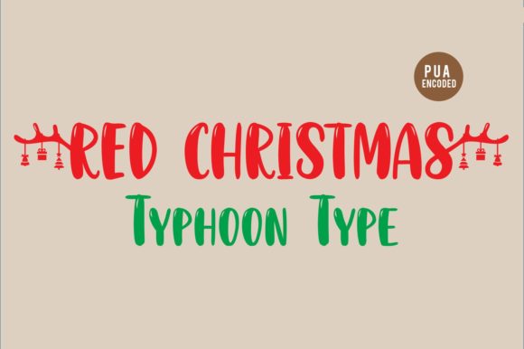 Red Christmas Font for Festive Branding